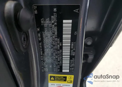 2012 Toyota Highlander Base из США, поврежденный, VIN 5TDBK3EH9CS157966